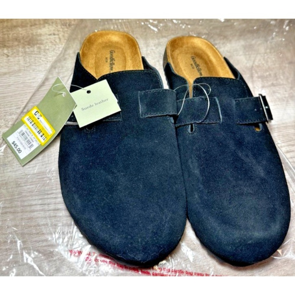 Goodfellow & Co Arthur Suede Clogs‎ with Adjustable Buckle Mens Size 8 NWT